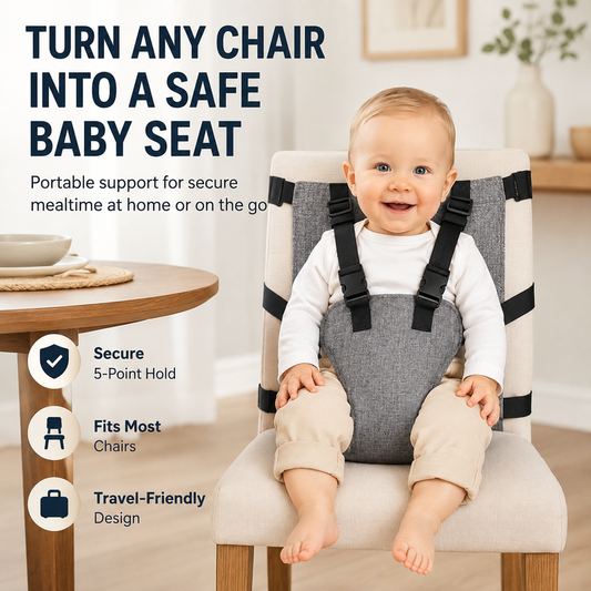 👶 5-Point Baby Chair Harness – Portable Feeding Seat Strap