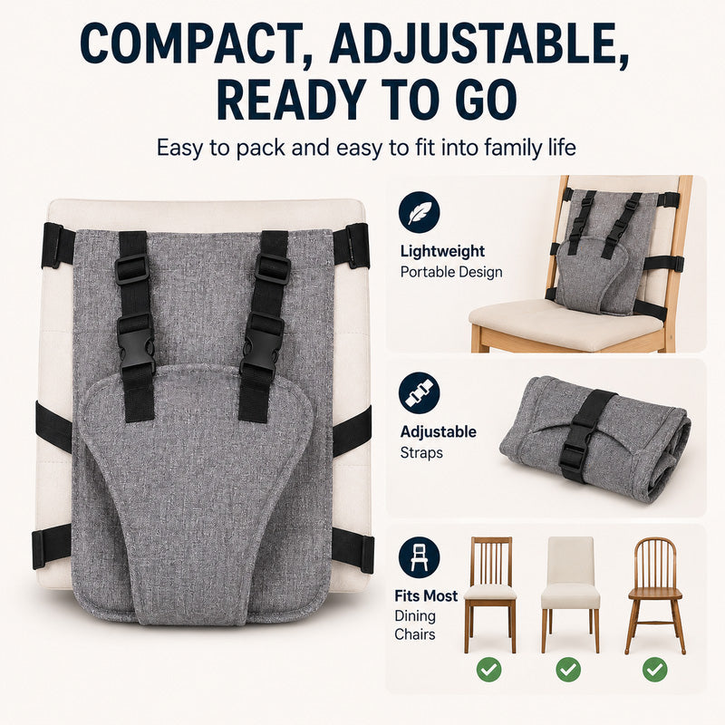👶 5-Point Baby Chair Harness – Portable Feeding Seat Strap