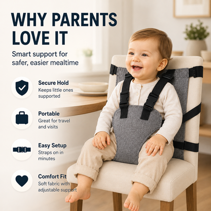 👶 5-Point Baby Chair Harness – Portable Feeding Seat Strap