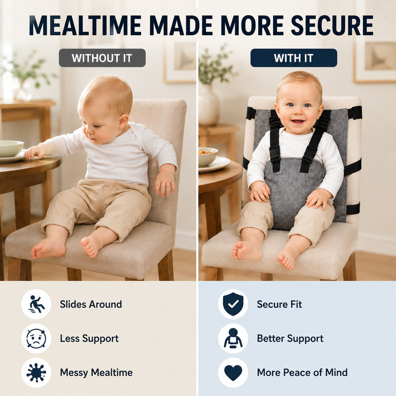 👶 5-Point Baby Chair Harness – Portable Feeding Seat Strap
