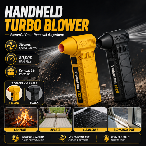 ⚡ Portable Turbo Blower – 80,000 RPM Car Snow & Dust Cleaner