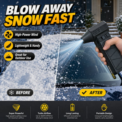 ⚡ Portable Turbo Blower – 80,000 RPM Car Snow & Dust Cleaner