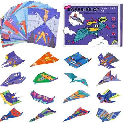 ✈️ Paper Airplane Kit for Kids – 16 Origami Flight Designs
