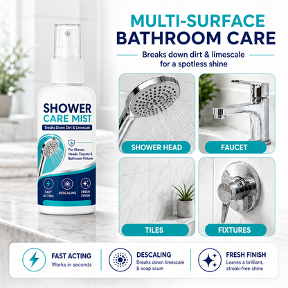 🚿 Fast-Acting Shower Limescale Remover Spray (50ml) – Hard Water & Calcium Cleaner ✨