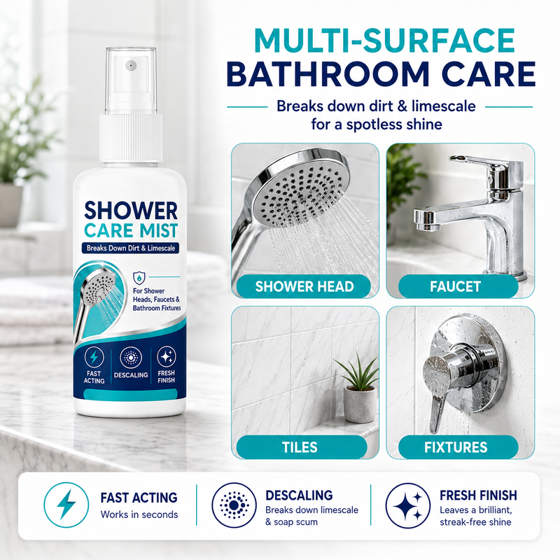 🚿 Shower Limescale Remover Spray – Hard Water Stain Cleaner