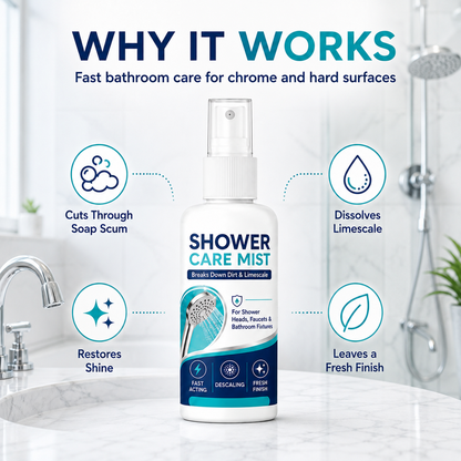 🚿 Shower Limescale Remover Spray – Hard Water Stain Cleaner