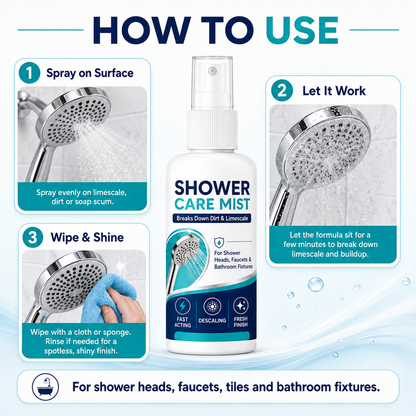 🚿 Shower Limescale Remover Spray – Hard Water Stain Cleaner
