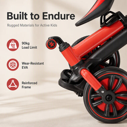🚲 3-in-1 Kids Tricycle & Balance Bike – Foldable Toddler Ride