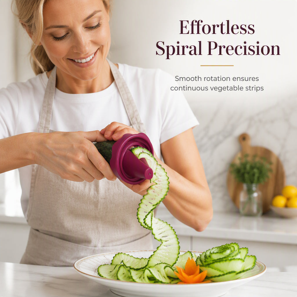 🌹 Vegetable Rose Garnishing Tool - Spiral Curler for Carrots & Cucumbers 🥕