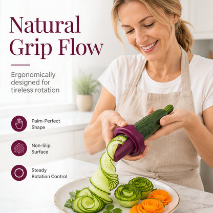 🌹 Vegetable Rose Garnishing Tool - Spiral Curler for Carrots & Cucumbers 🥕