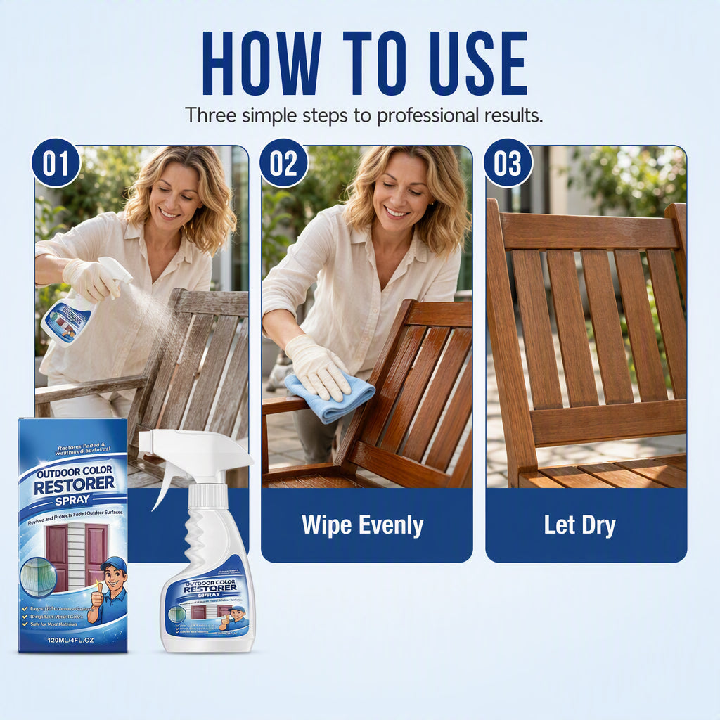 ✨ Outdoor Wood Color Restorer Spray – Faded Surface Reviver