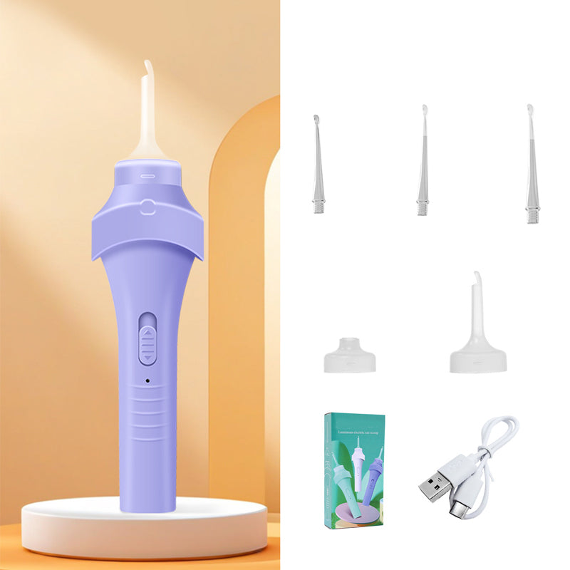 👂 LED Ear Wax Vacuum Cleaner with 65 kPa Suction & Washable Silicone Tips