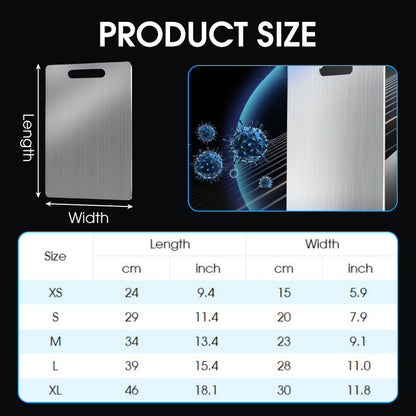 🔪 304 Stainless Steel Double-Sided Cutting Board for Kitchen Prep ✨