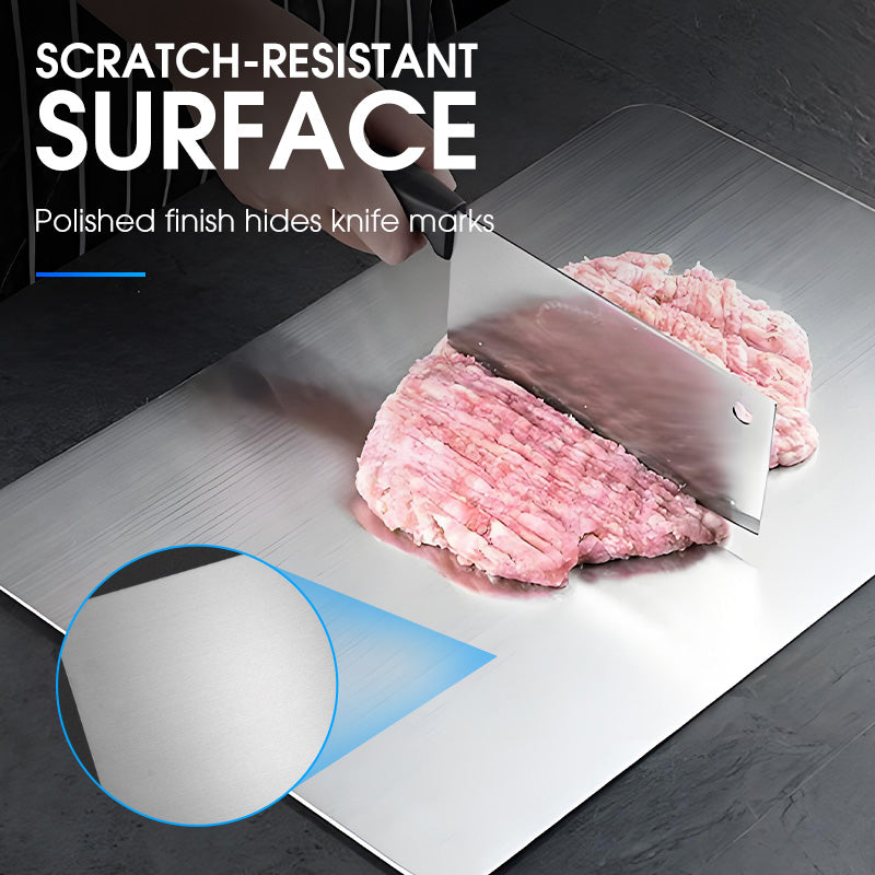 🔪 304 Stainless Steel Double-Sided Cutting Board for Kitchen Prep ✨