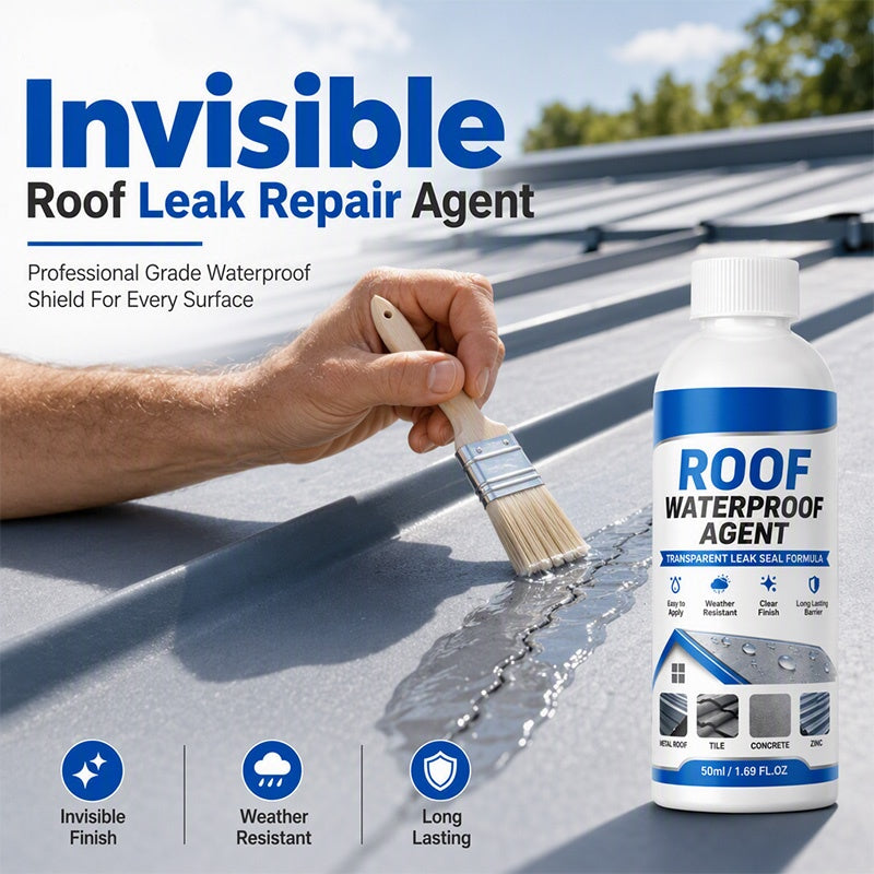 💧 Invisible Roof Leak Repair Sealant – Transparent Waterproof Coating with Brush 🛡️