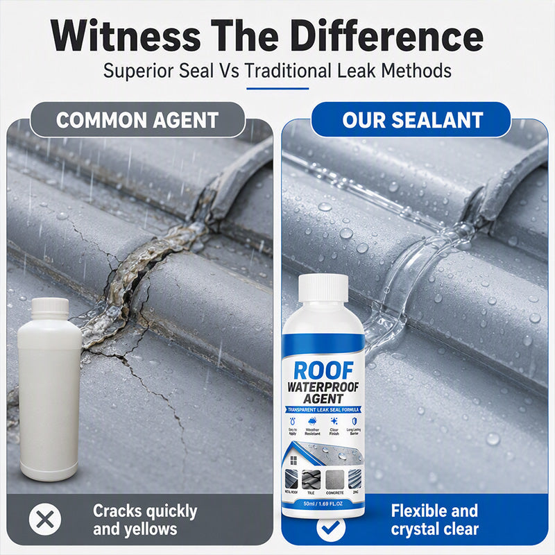 💧 Invisible Roof Leak Repair Sealant – Transparent Waterproof Coating with Brush 🛡️