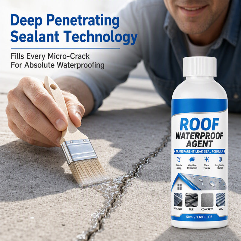 💧 Invisible Roof Leak Repair Sealant – Transparent Waterproof Coating with Brush 🛡️