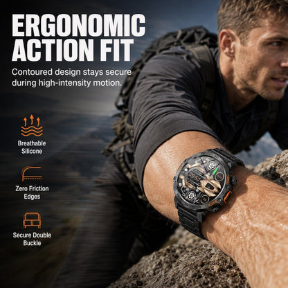 ⌚ Rugged Outdoor Smartwatch with LED Flashlight & Bluetooth Calls 🔦