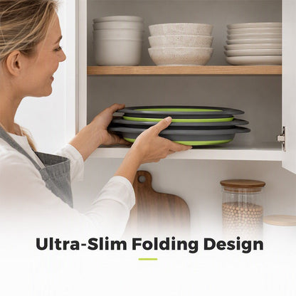 🥗 Collapsible 3-Piece Colander Set With Draining Base 🪣
