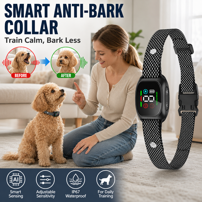🐶 No-Shock Anti-Bark Collar with Beep and Vibration