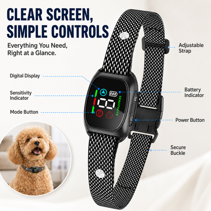 🐶 No-Shock Anti-Bark Collar with Beep and Vibration
