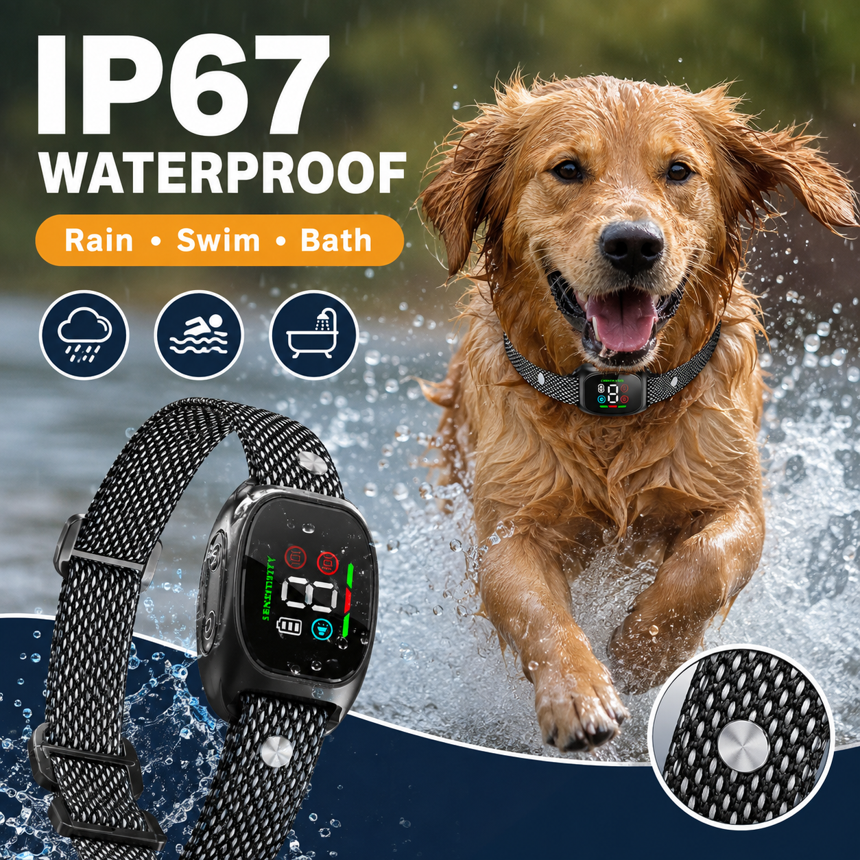 🐶 No-Shock Anti-Bark Collar with Beep and Vibration