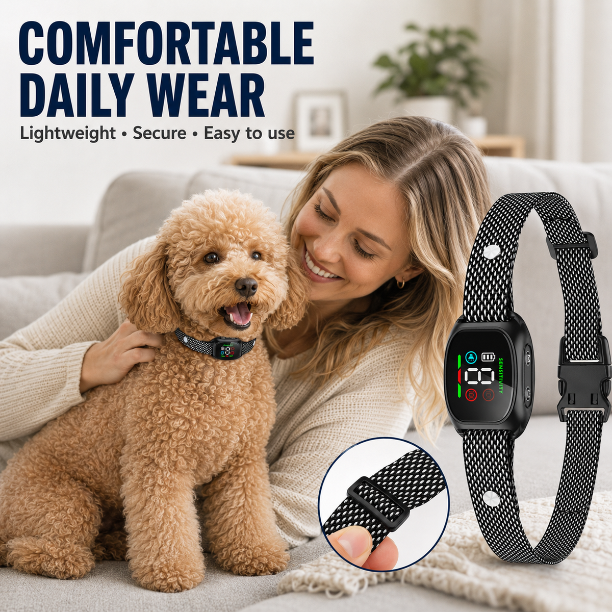 🐶 No-Shock Anti-Bark Collar with Beep and Vibration