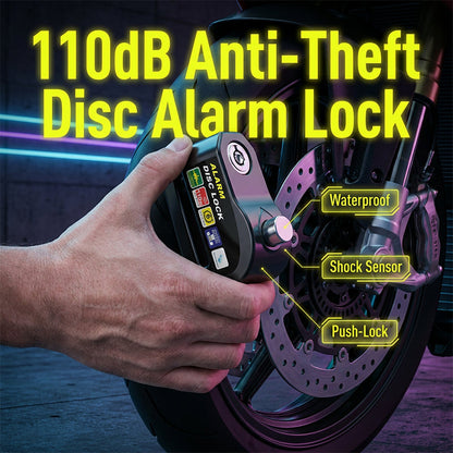 🔒 110dB Motorcycle Disc Brake Alarm Lock Anti-Theft Security 🚨