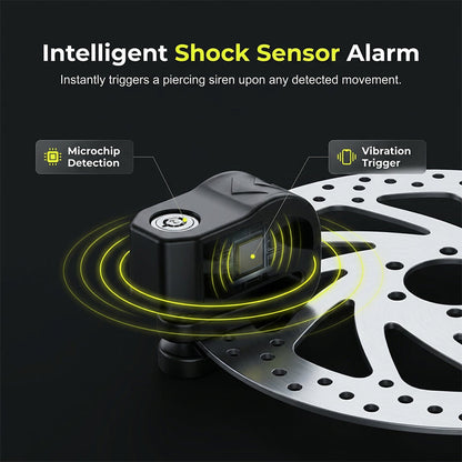 🔒 Motorcycle Disc Brake Alarm Lock – 110dB Anti-Theft Security 🏍️