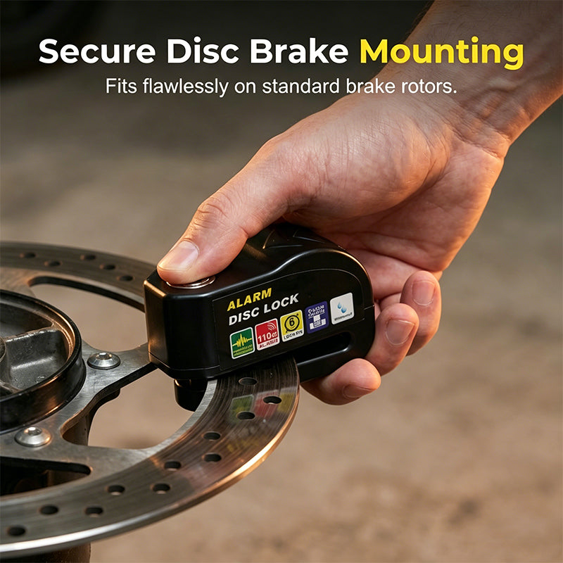 🔒 Motorcycle Disc Brake Alarm Lock – 110dB Anti-Theft Security 🏍️