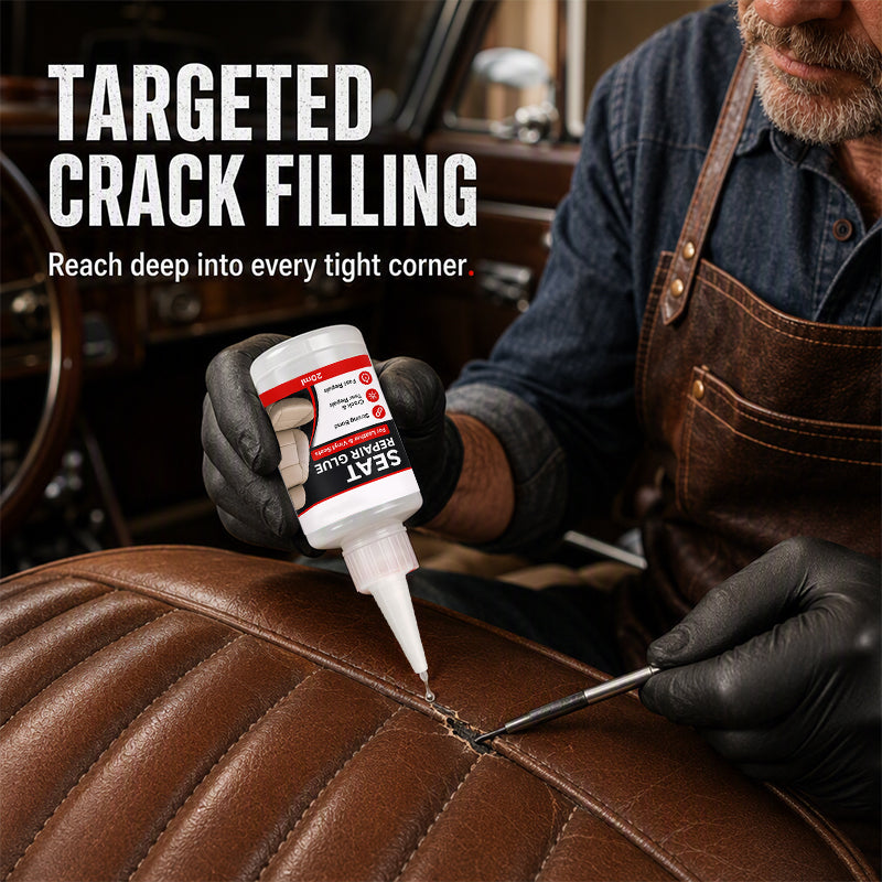 🚗 Leather Repair Glue – Precision Crack Filler & Instant Seat Fix 🪡