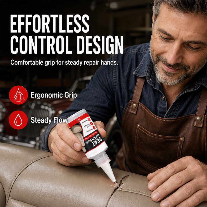 🚗 Leather Repair Glue – Precision Crack Filler & Instant Seat Fix 🪡