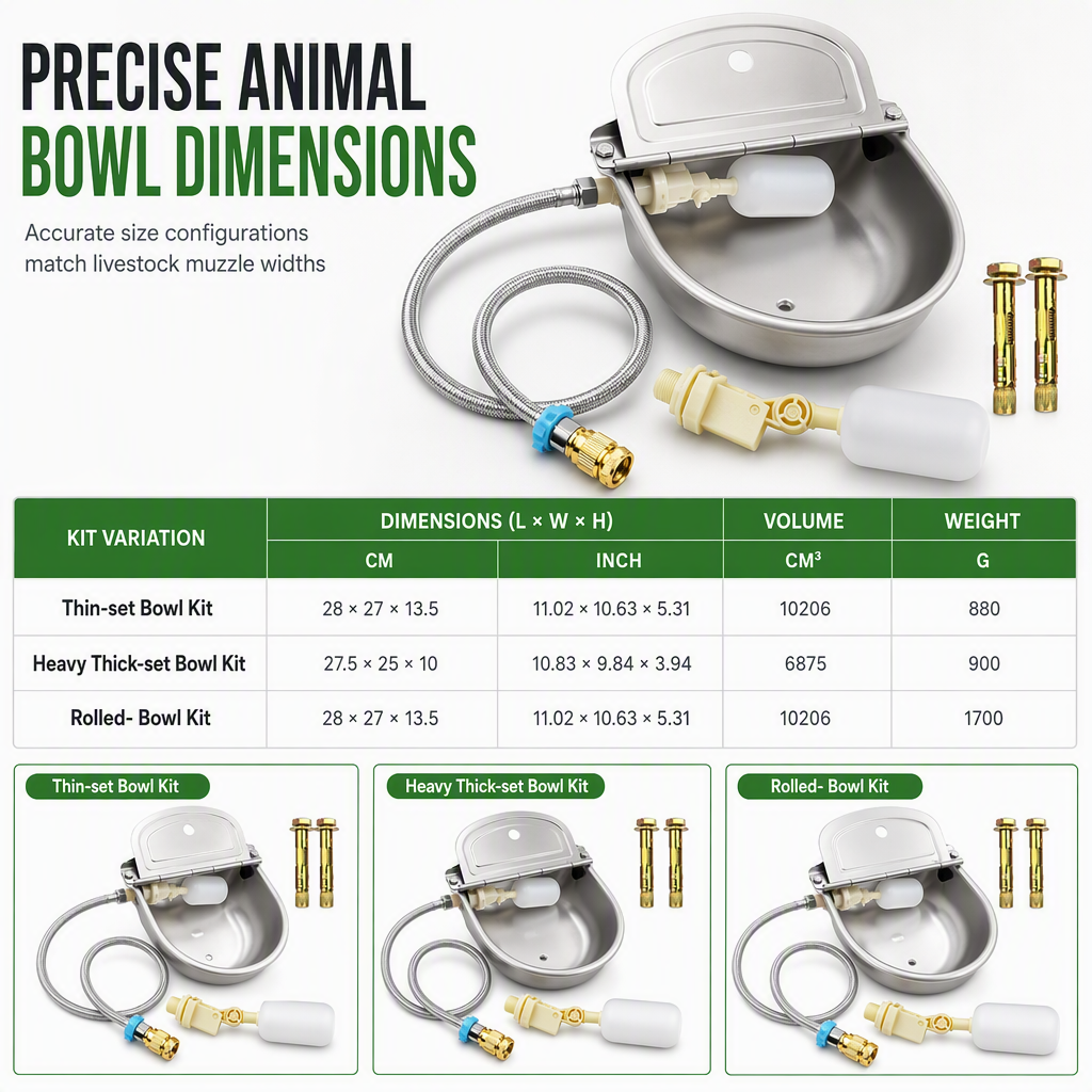 🐄 Automatic Stainless Steel Livestock Water Bowl - Farm Float Valve Drinker