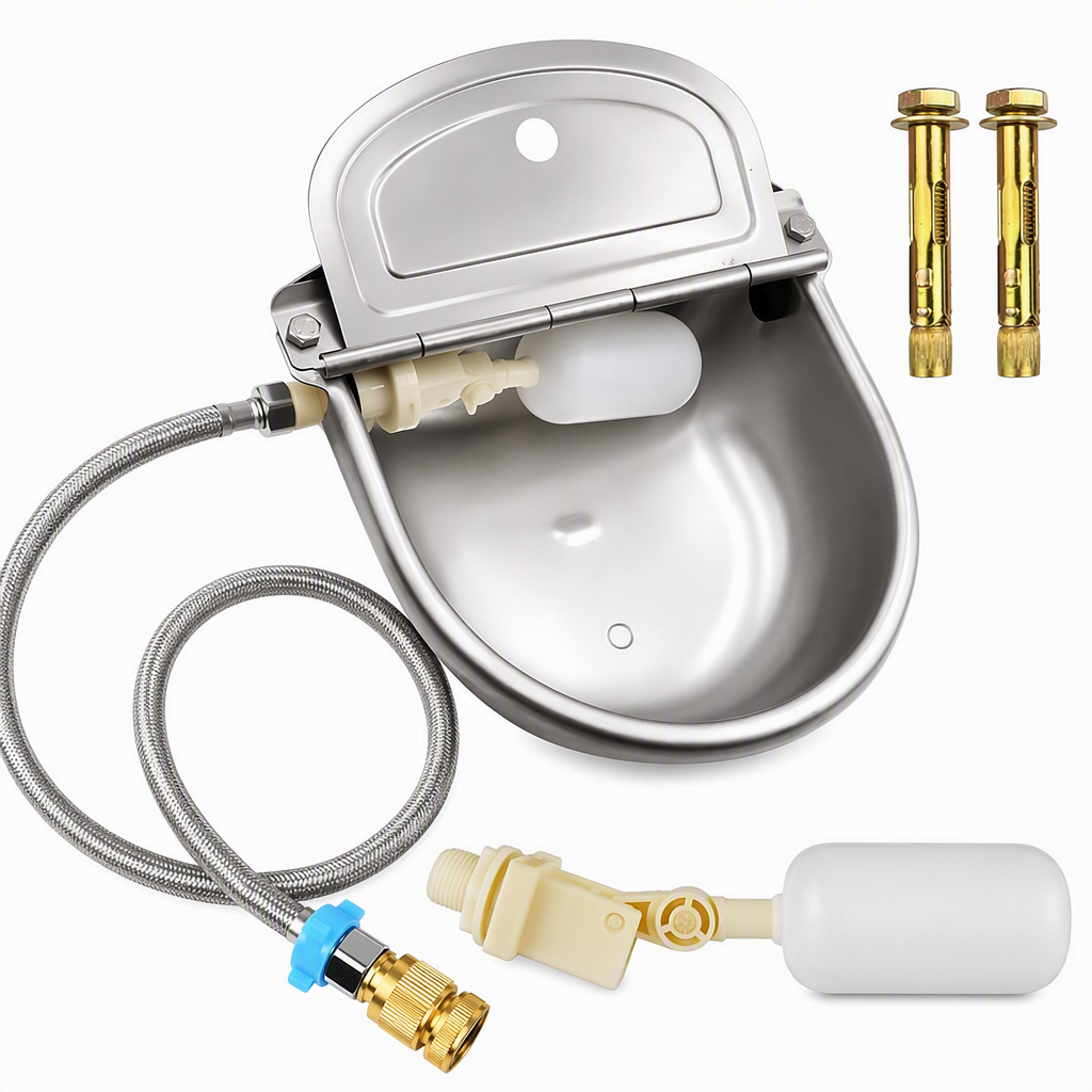 🐄 Automatic Stainless Steel Livestock Water Bowl - Farm Float Valve Drinker