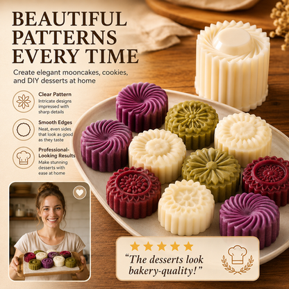 🎁✨Buy 1 Get 1 Free 🥮 Double-Ended Pastry & Mooncake DIY Mold – 2-in-1 Food-Grade Baking Press ✨