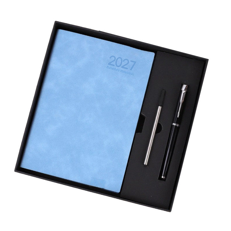 📅 2027 A5 Daily Planner with PU Leather Cover and 320 Pages ✨