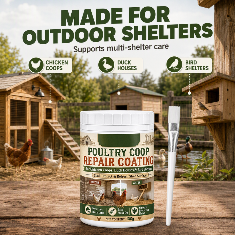🐔 Poultry Coop Repair Coating – Waterproof Wood Protection 🪵
