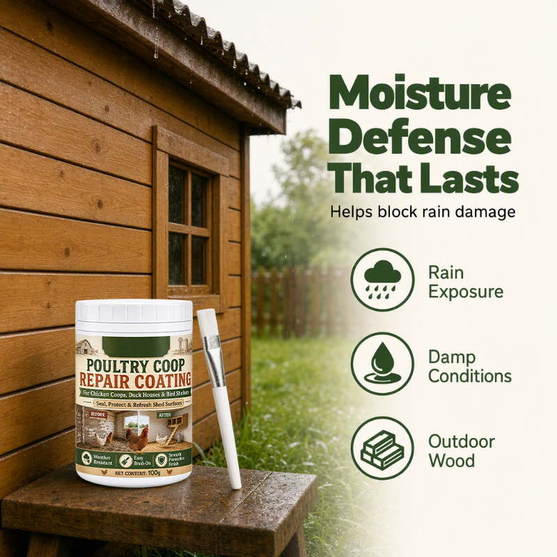 🐔 Poultry Coop Repair Coating – Waterproof Wood Protection 🪵