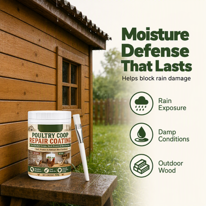 🐔 Poultry Coop Repair Coating – Waterproof Wood Protection 🪵