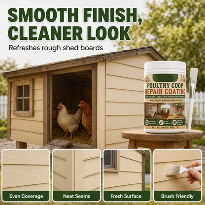 🐔 Poultry Coop Repair Coating – Waterproof Wood Protection 🪵