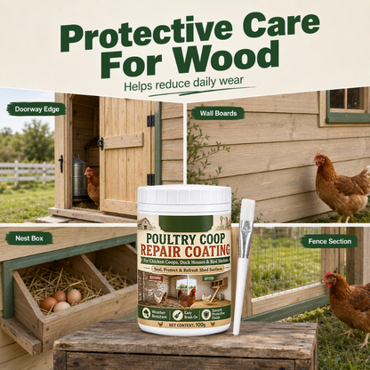 🐔 Poultry Coop Repair Coating – Waterproof Wood Protection 🪵