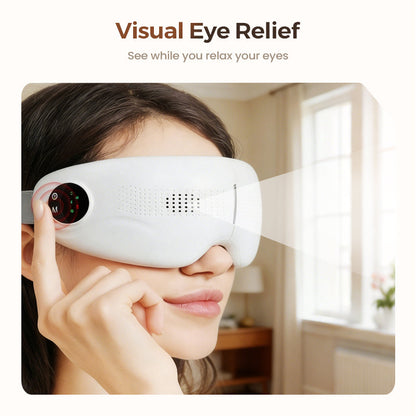 👁️ Heated Eye Massager with Bluetooth – 42°C Warmth & Foldable Design