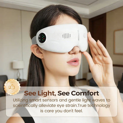 👁️ Heated Eye Massager with Bluetooth – 42°C Warmth & Foldable Design