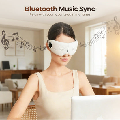 👁️ Heated Eye Massager with Bluetooth – 42°C Warmth & Foldable Design