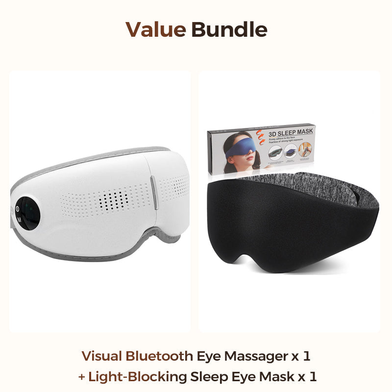👁️ Heated Eye Massager with Bluetooth – 42°C Warmth & Foldable Design
