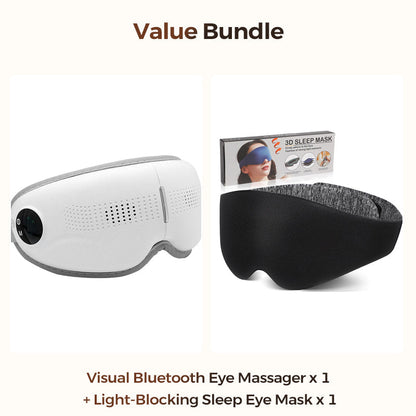 👁️ Heated Eye Massager with Bluetooth – 42°C Warmth & Foldable Design