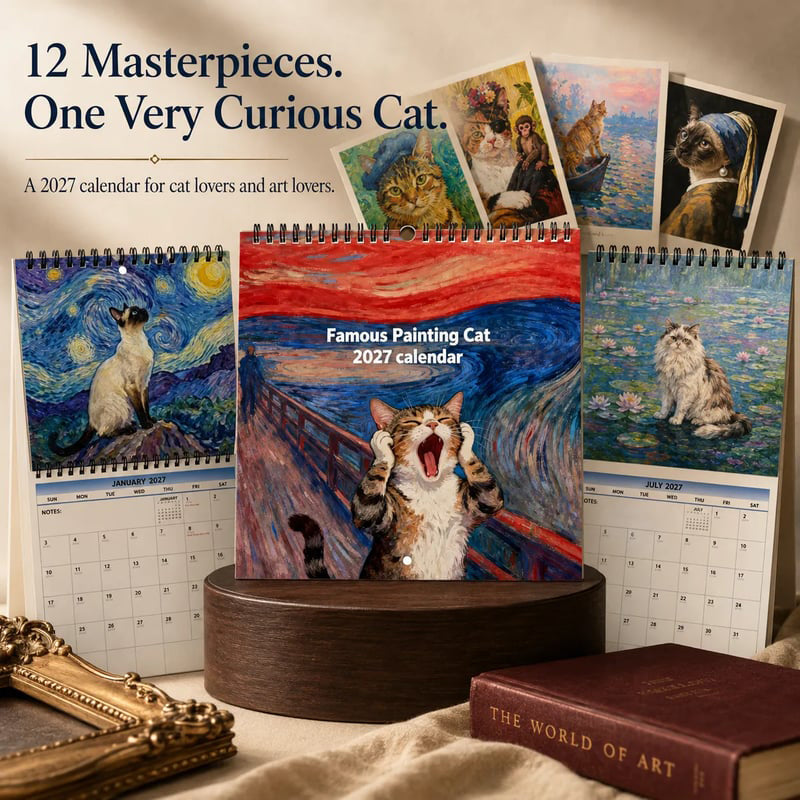 🐱 2027 Funny Cat Calendar – Meme-Inspired Wall Planner
