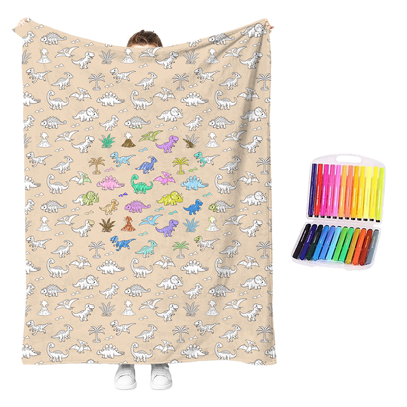 🎨 DIY Coloring Blanket Kit – Cozy Creative Activity Blanket