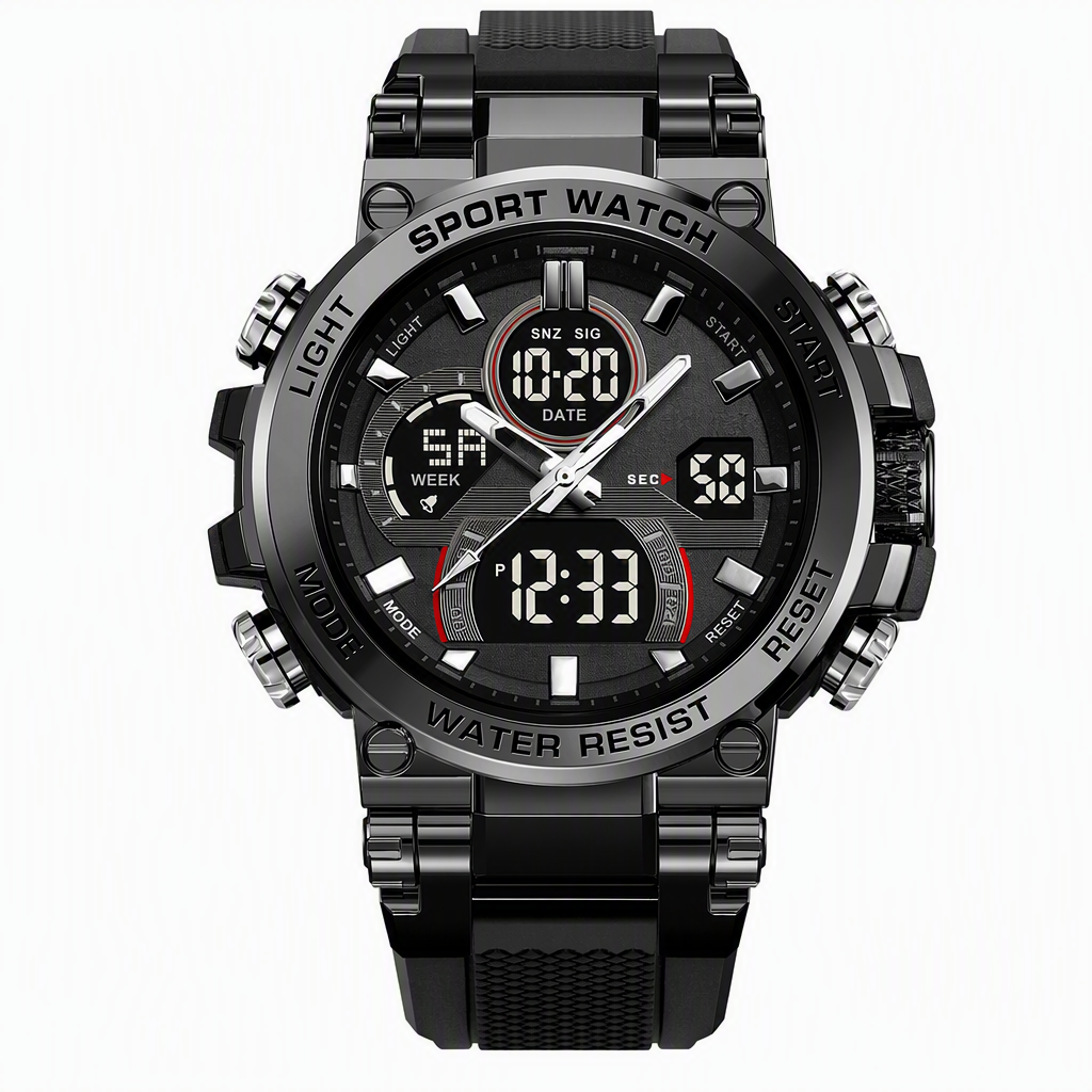 ⌚ Tactical Dual-Display Rugged Watch - 50M Waterproof Military Sports Watch ⚡