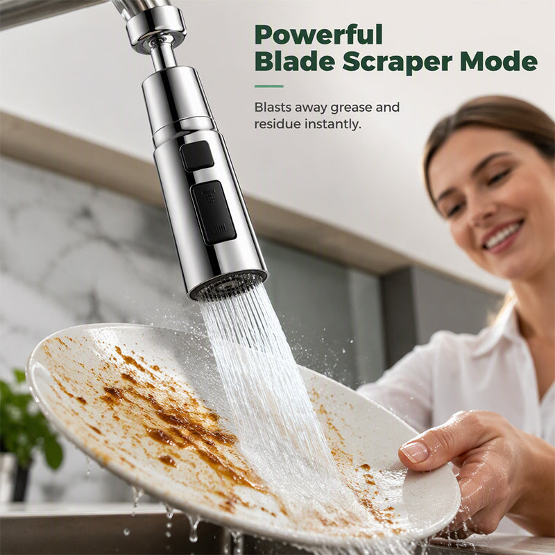 🚰 720° Rotating Faucet Extender – 20mm / 22mm Connector Options